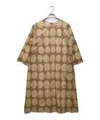 marimekkoマリメッコ）の古着「長袖ワンピース」｜ベージュ