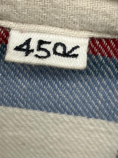 45R（フォーティファイブ・アール）45R (フォーティファイブ・アール) 長袖ワンピース アイボリー×スカイブルー×レッド サイズ:‐の古着・服飾アイテム