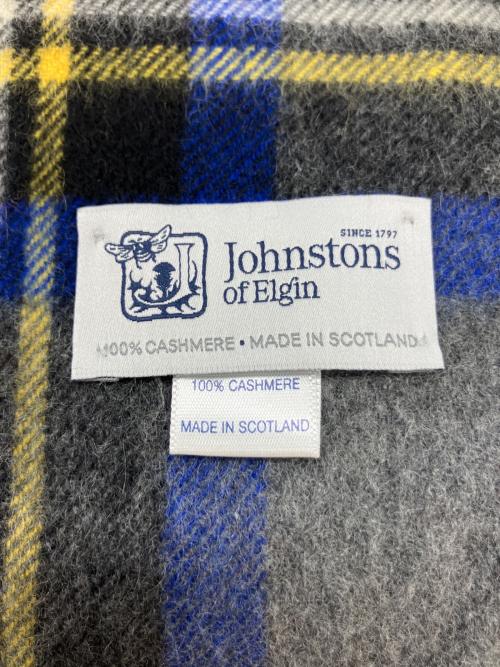 JOHNSTONS OF ELGIN（ジョンストンズ オブ エルガン）JOHNSTONS OF ELGIN (ジョンストンズ オブ エルガン) 大判ストール ブラックスチュアートの古着・服飾アイテム