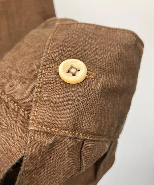 45rpm（45アールピーエム）45rpm (45アールピーエム) グランパプルシャツ ブラウン サイズ:2の古着・服飾アイテム