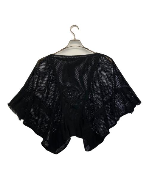ISSEY MIYAKE（イッセイミヤケ）ISSEY MIYAKE (イッセイミヤケ) カッティングメッシュドルマンニットプルオーバー トップス ブラック サイズ:2の古着・服飾アイテム