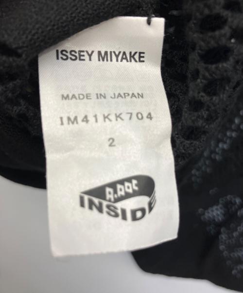 ISSEY MIYAKE（イッセイミヤケ）ISSEY MIYAKE (イッセイミヤケ) カッティングメッシュドルマンニットプルオーバー トップス ブラック サイズ:2の古着・服飾アイテム