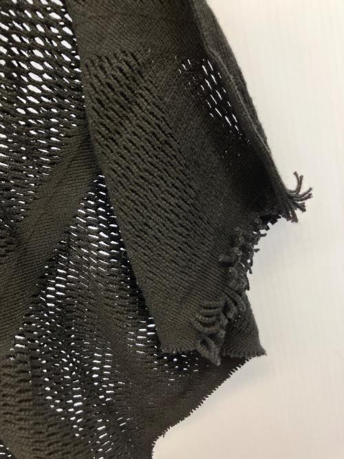 ISSEY MIYAKE（イッセイミヤケ）ISSEY MIYAKE (イッセイミヤケ) カッティングメッシュドルマンニットプルオーバー トップス ブラック サイズ:2の古着・服飾アイテム