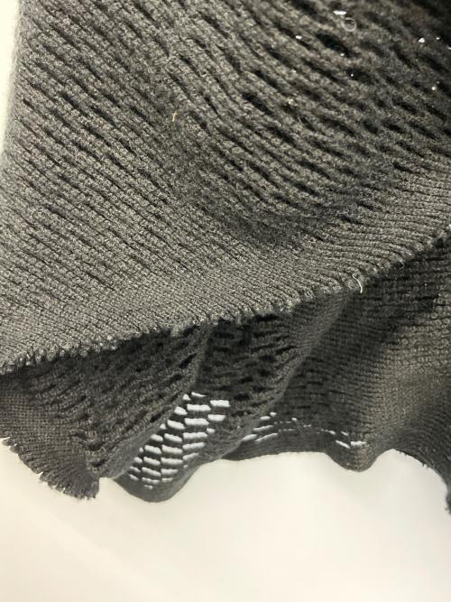 ISSEY MIYAKE（イッセイミヤケ）ISSEY MIYAKE (イッセイミヤケ) カッティングメッシュドルマンニットプルオーバー トップス ブラック サイズ:2の古着・服飾アイテム