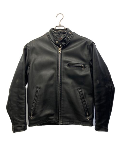 Schott（ショット）Schott (ショット) シングルライダースジャケット ブラック サイズ:38の古着・服飾アイテム
