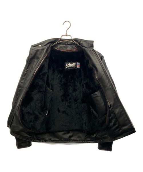 Schott（ショット）Schott (ショット) シングルライダースジャケット ブラック サイズ:38の古着・服飾アイテム