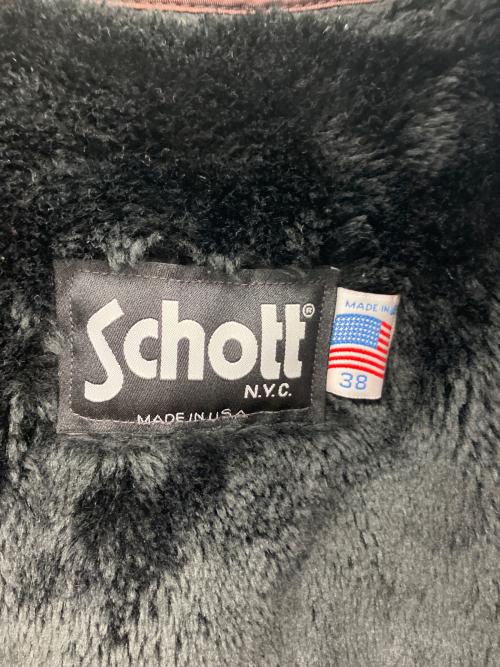 Schott（ショット）Schott (ショット) シングルライダースジャケット ブラック サイズ:38の古着・服飾アイテム