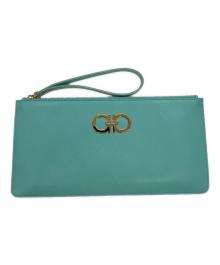 Salvatore Ferragamo（サルヴァトーレ フェラガモ）の古着「クラッチバッグ」｜スカイブルー