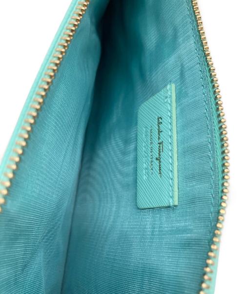 Salvatore Ferragamo（サルヴァトーレ フェラガモ）Salvatore Ferragamo (サルヴァトーレ フェラガモ) クラッチバッグ スカイブルーの古着・服飾アイテム