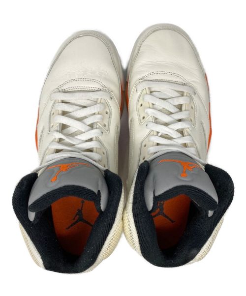 NIKE（ナイキ）NIKE (ナイキ) AIR JORDAN 5 RETRO Orange Blaze ホワイト×オレンジ サイズ:27cmの古着・服飾アイテム