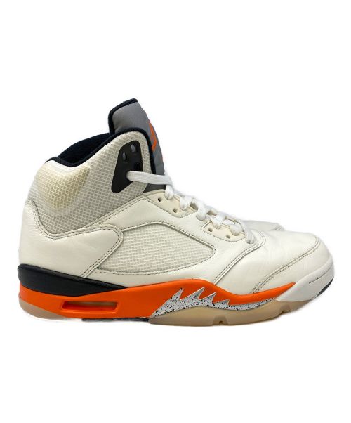 NIKE（ナイキ）NIKE (ナイキ) AIR JORDAN 5 RETRO Orange Blaze ホワイト×オレンジ サイズ:27cmの古着・服飾アイテム