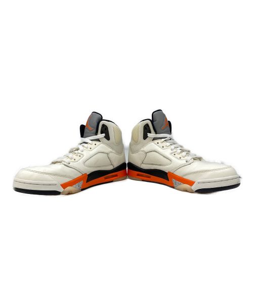 NIKE（ナイキ）NIKE (ナイキ) AIR JORDAN 5 RETRO Orange Blaze ホワイト×オレンジ サイズ:27cmの古着・服飾アイテム