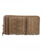 Christian Louboutinクリスチャン・ルブタン）の古着「ラウンドファスナー財布」｜ピンク