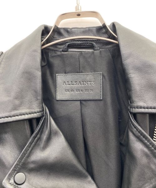 ALL SAINTS（オールセインツ）ALL SAINTS (オールセインツ) ライダースジャケット ブラック サイズ:38の古着・服飾アイテム