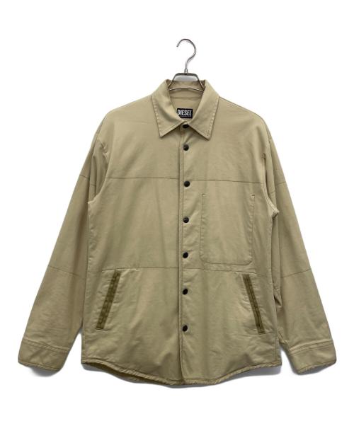 DIESEL（ディーゼル）DIESEL (ディーゼル) スナップシャツジャケット アイボリー サイズ:Mの古着・服飾アイテム