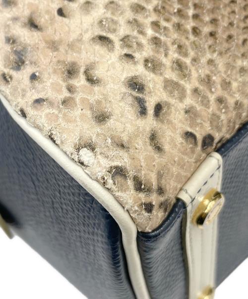 A.D.M.J.（エーディーエムジェイ）A.D.M.J. (エーディーエムジェイ) 2WAYバッグ ベージュ×ネイビーの古着・服飾アイテム