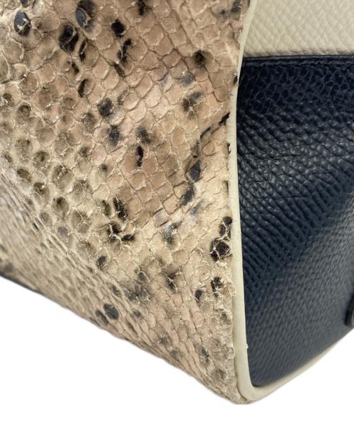 A.D.M.J.（エーディーエムジェイ）A.D.M.J. (エーディーエムジェイ) 2WAYバッグ ベージュ×ネイビーの古着・服飾アイテム