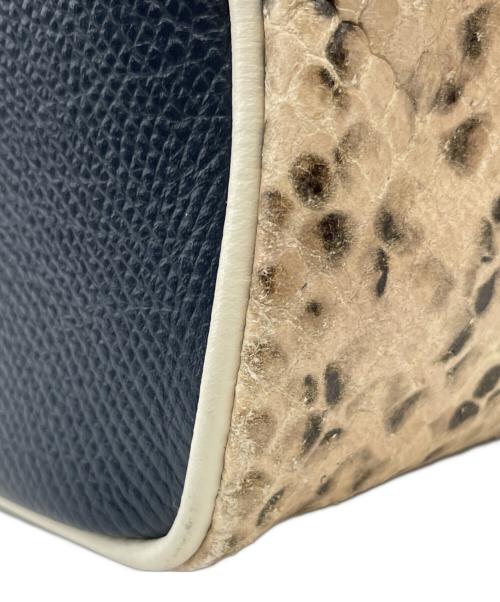 A.D.M.J.（エーディーエムジェイ）A.D.M.J. (エーディーエムジェイ) 2WAYバッグ ベージュ×ネイビーの古着・服飾アイテム