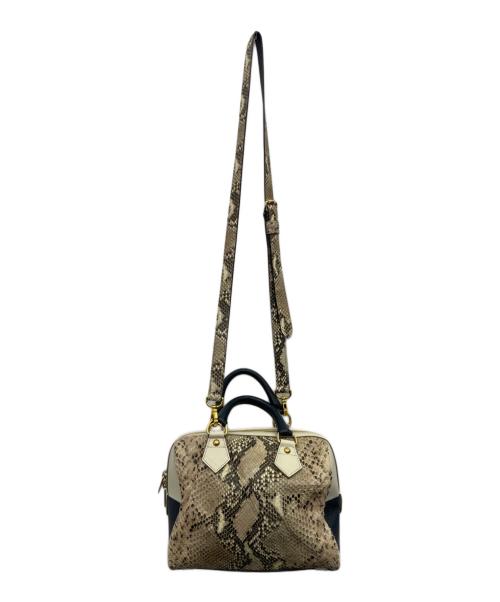 A.D.M.J.（エーディーエムジェイ）A.D.M.J. (エーディーエムジェイ) 2WAYバッグ ベージュ×ネイビーの古着・服飾アイテム