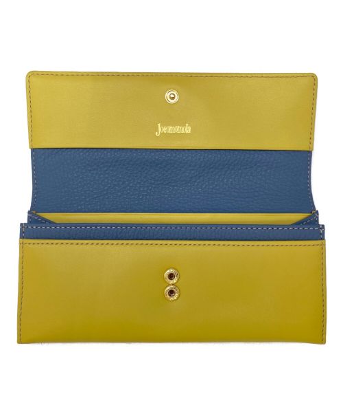 Jocomomola（ホコモモラ）Jocomomola (ホコモモラ) 長財布 ブルー×イエローの古着・服飾アイテム