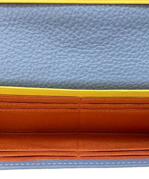 Jocomomola（ホコモモラ）Jocomomola (ホコモモラ) 長財布 ブルー×イエローの古着・服飾アイテム