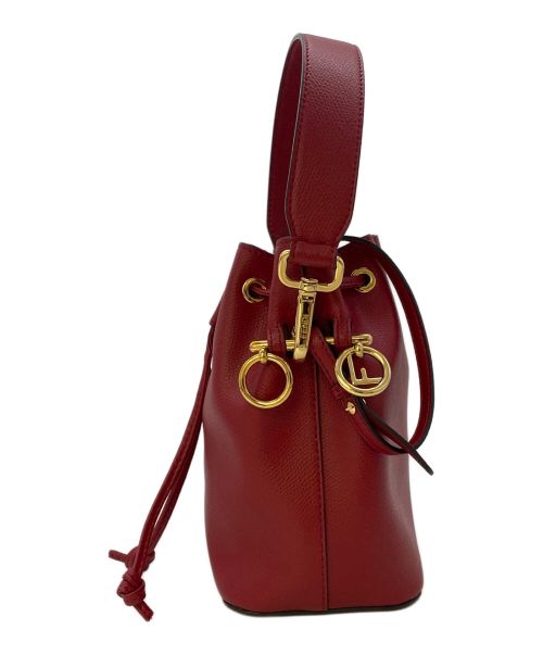 FENDI（フェンディ）FENDI (フェンディ) 巾着ショルダーバッグ レッドの古着・服飾アイテム