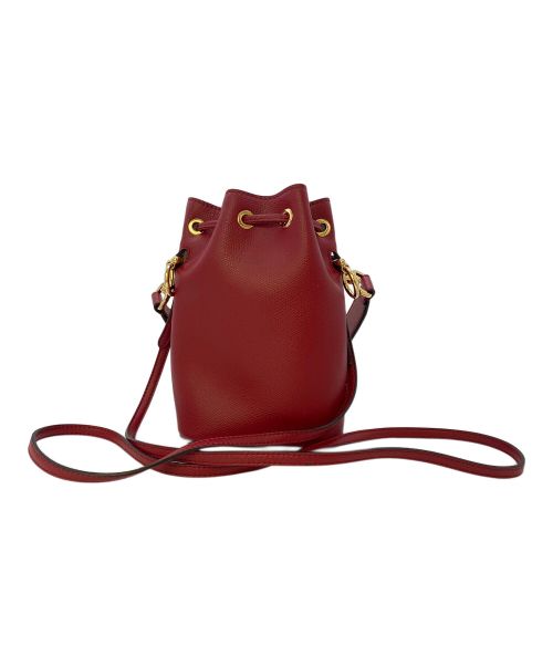 FENDI（フェンディ）FENDI (フェンディ) 巾着ショルダーバッグ レッドの古着・服飾アイテム