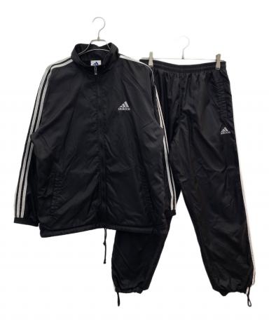 2009年製 黒×黒 adidas vtg ジャージ セットアップ アディダス adidas（アディダス） スポーツウェア ジャージ セットアップ 大きい