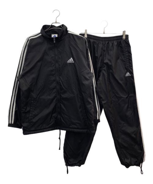 adidas（アディダス）adidas (アディダス) セットアップジャージ ブラック×ホワイト サイズ:Ｌの古着・服飾アイテム