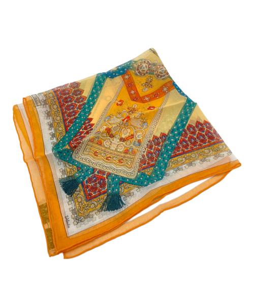 HERMES（エルメス）HERMES (エルメス) シルクスカーフ　プチカレ オレンジの古着・服飾アイテム