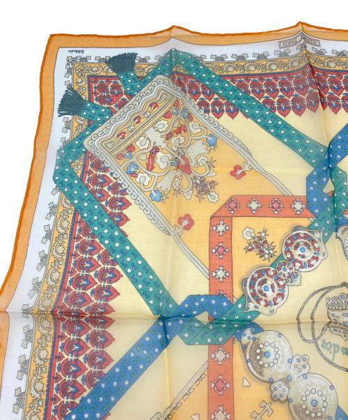 HERMES（エルメス）HERMES (エルメス) シルクスカーフ　プチカレ オレンジの古着・服飾アイテム