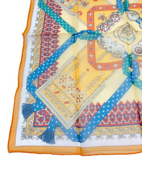 HERMES（エルメス）HERMES (エルメス) シルクスカーフ　プチカレ オレンジの古着・服飾アイテム