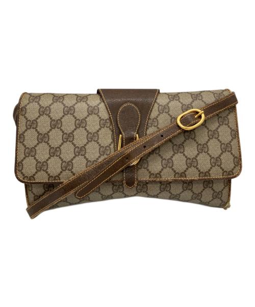 GUCCI（グッチ）GUCCI (グッチ) ショルダーバッグ ベージュ×ブラウンの古着・服飾アイテム