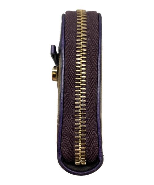 GUCCI（グッチ）GUCCI (グッチ) 長財布 ブラウン×パープルの古着・服飾アイテム