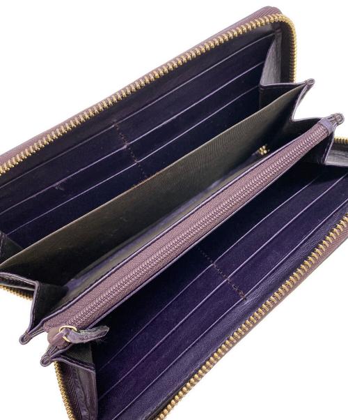 GUCCI（グッチ）GUCCI (グッチ) 長財布 ブラウン×パープルの古着・服飾アイテム