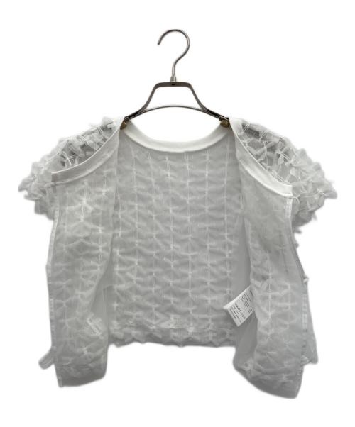 MAISON SPECIAL（メゾンスペシャル）MAISON SPECIAL (メゾンスペシャル) 2way Tulle Ribbon Tops（2WAYチュールリボントップス） ホワイト サイズ:Freeの古着・服飾アイテム