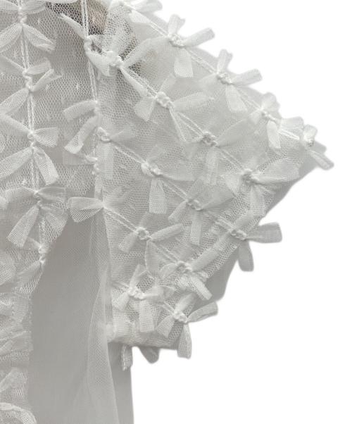 MAISON SPECIAL（メゾンスペシャル）MAISON SPECIAL (メゾンスペシャル) 2way Tulle Ribbon Tops（2WAYチュールリボントップス） ホワイト サイズ:Freeの古着・服飾アイテム