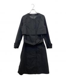 MARY QUANT（マリークヮント）の古着「ベルト付コート」｜ブラック