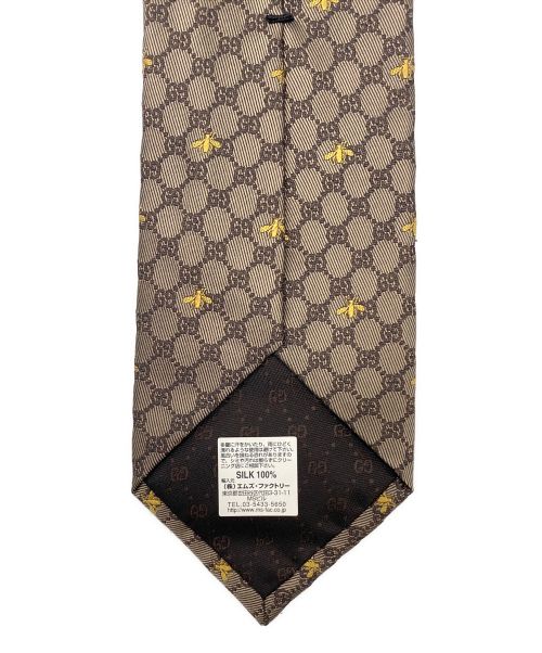 GUCCI（グッチ）GUCCI (グッチ) シルクネクタイ ブラウン サイズ:不明の古着・服飾アイテム