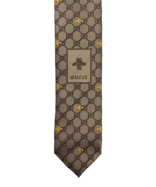 GUCCI（グッチ）GUCCI (グッチ) シルクネクタイ ブラウン サイズ:不明の古着・服飾アイテム