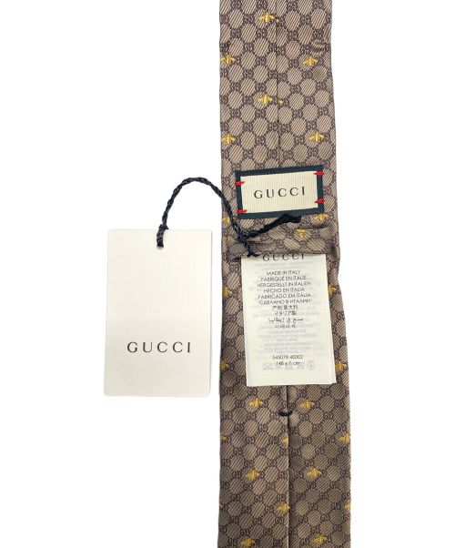 GUCCI（グッチ）GUCCI (グッチ) シルクネクタイ ブラウン サイズ:不明の古着・服飾アイテム