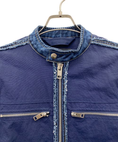 DIESEL（ディーゼル）DIESEL (ディーゼル) ライダースジャケット インディゴ サイズ:XSの古着・服飾アイテム
