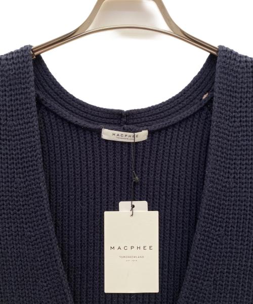 MACPHEE（マカフィー）MACPHEE (マカフィー) ハイブリッドコットンVネックベスト ネイビー サイズ:Sの古着・服飾アイテム