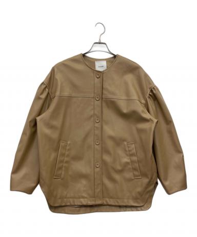 CLANE VOLUME SLEEVE LEATHER BLOUSON サイズ1 中古・古着通販】CLANE (クラネ) VOLUME SLEEVE LEATHER BLOUSON