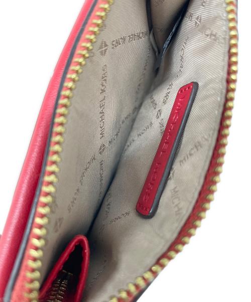 MICHAEL KORS（マイケル・コース）MICHAEL KORS (マイケルコース) カードケース レッド×ブラウンの古着・服飾アイテム