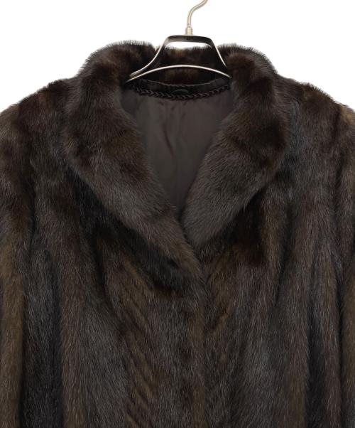 -（-）- (-) 毛皮ショートコート ブラック サイズ:Ｆの古着・服飾アイテム