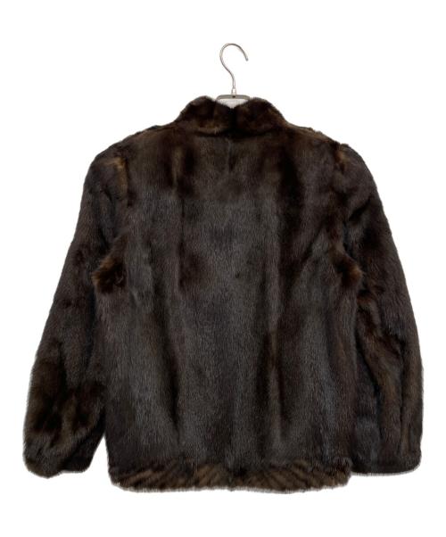 -（-）- (-) 毛皮ショートコート ブラック サイズ:Ｆの古着・服飾アイテム