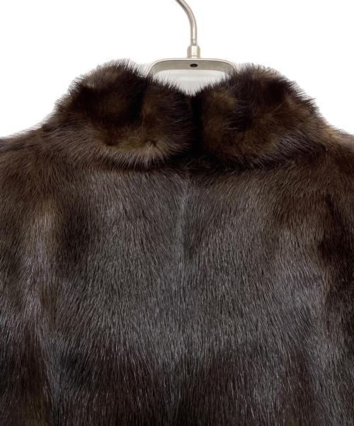 -（-）- (-) 毛皮ショートコート ブラック サイズ:Ｆの古着・服飾アイテム