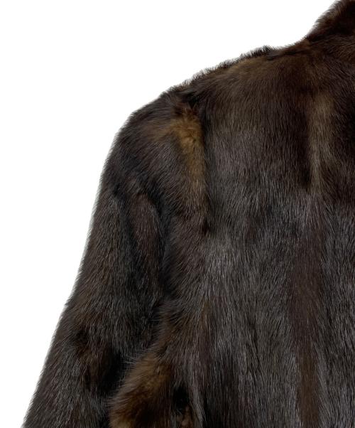 -（-）- (-) 毛皮ショートコート ブラック サイズ:Ｆの古着・服飾アイテム