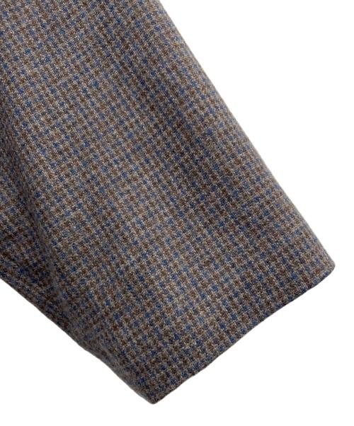 Midi-Umi（ミディウミ）Midi-Umi (ミディウミ) ウールステンカラーコート グレー×ネイビー×ブラウン サイズ:-の古着・服飾アイテム